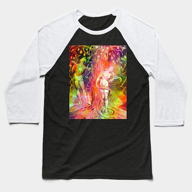 Temptation of Eve William Blake Baseball T-Shirt by indusdreaming